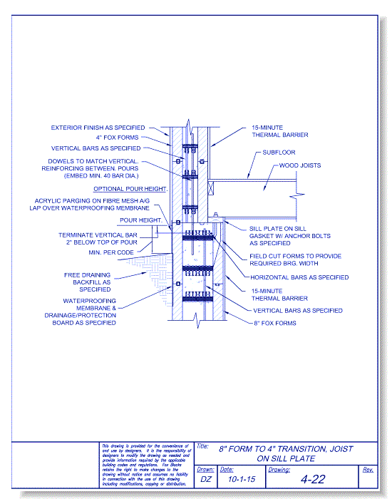 8" to 4" Form Transition with Josit Bearing