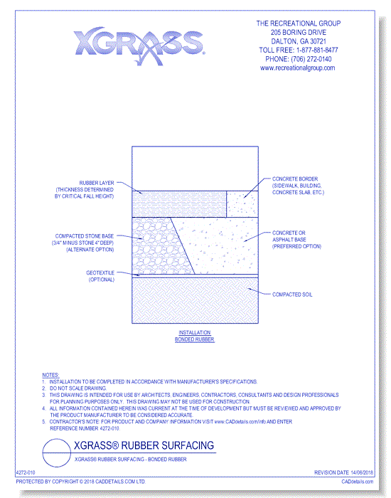 XGrass® Rubber Surfacing - Bonded Rubber