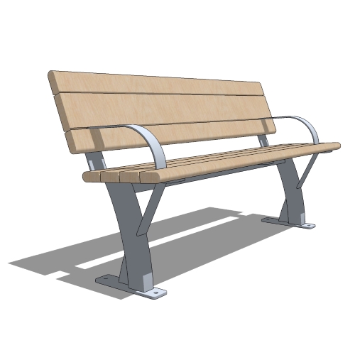 Parker Park Bench ( PKB-5 ) with Arm Rests