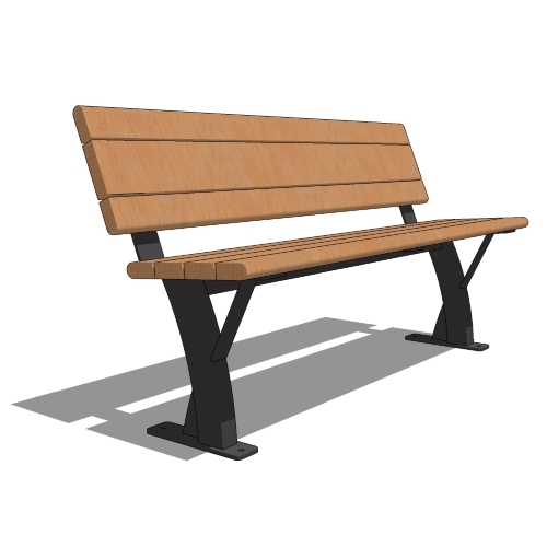 Parker Park Bench ( PKBNA-5 ) without Arm Rests