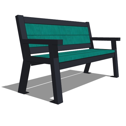 Rutherford Angled Leg Park Bench ( RAL-5 )