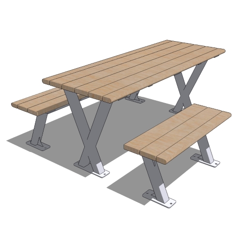 BayView Picnic Table with Wheel Chair Access One Side ( BVPTWC-6 )