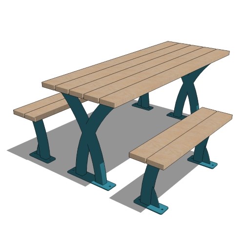 Parker Picnic Table with Wheel Chair Access One Side ( PKPTWC-6 )