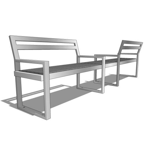 Skyline Double Seat Park Bench ( SLB-10D )