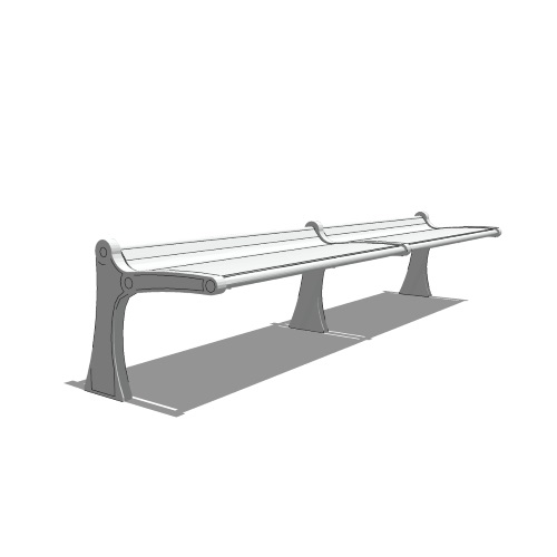Model CP1-2100:  Canopy Backless - Eight Foot, Backless Bench