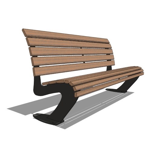 Harbour Armless Bench (PS-1030-AL-WD3-WD3-72)