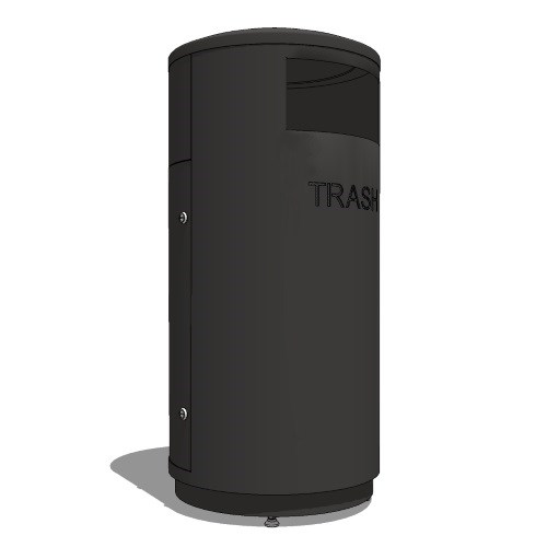 Lakeview Covered Waste Receptacle (PS-800-OTL-AL-WR)