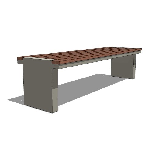 Ridgewood Backless Bench (PS-693-3-16-AL-WD3)