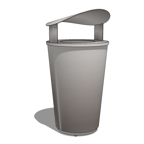 Conic Waste/Recycle Receptacle (PS-951-CR-AL)