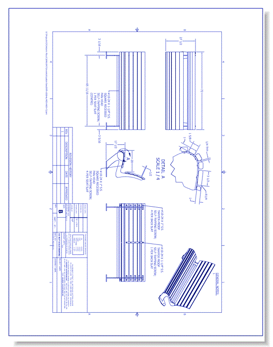 Harbour Armless Bench (PS-1030-AL-WD3-WD3-72)