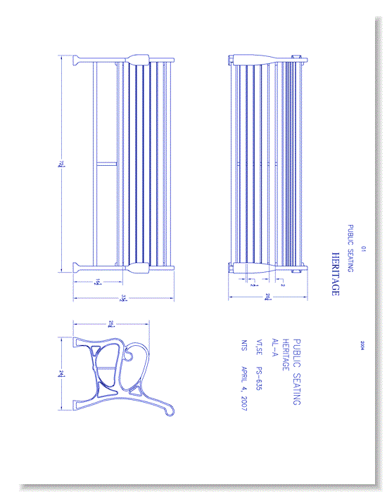 Heritage Bench (PS-635-AL-MW2-MW2-A)