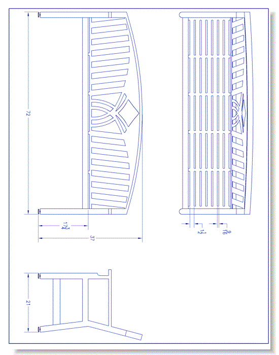 Birmingham Bench (PS-615-AL-MW2-MW2-A)