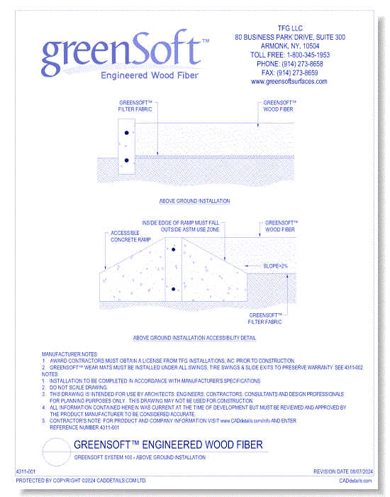 Greensoft™ Engineered Wood Fiber - Greensoft System 100 Above Ground Installation