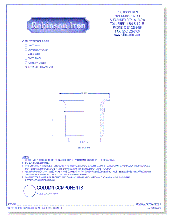 C0606 Column Wrap