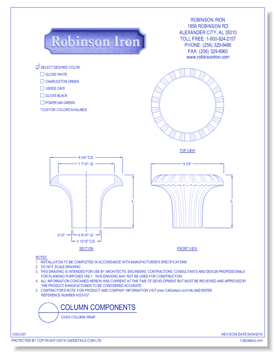 C0303 Column Wrap