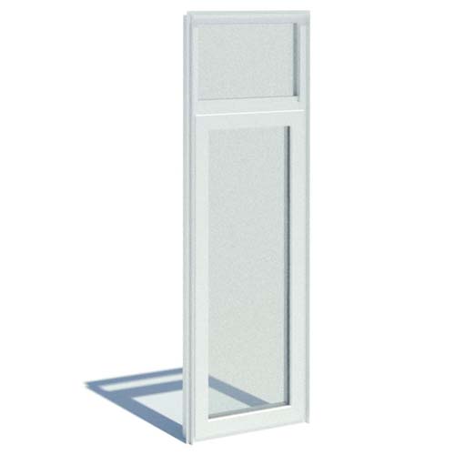 Series 7000 Doors: Standard Nail On - Outswing with Standard Hardware, Standard Sill with Transom and 4" Kick Plate