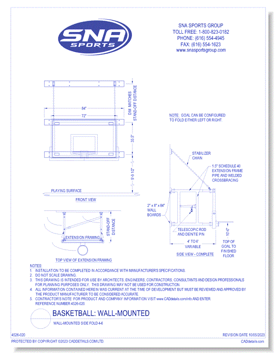 Wall-Mounted Side Fold 4-6