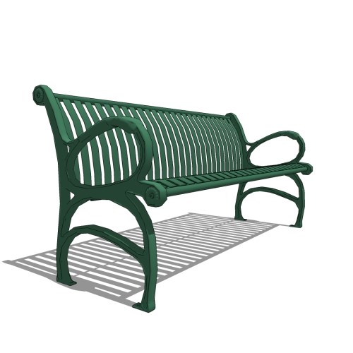 Waldorf™ Benches: Vertical Steel Straps (2, 4, 5, 6, 8 Ft. Lengths)