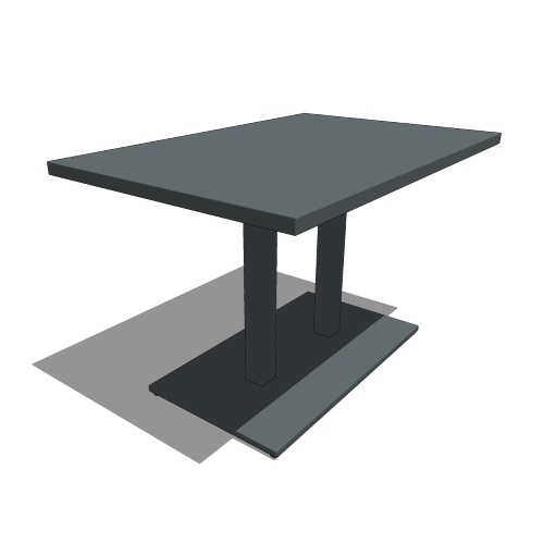 Solid Top Table:  Lock ( Model 474K )