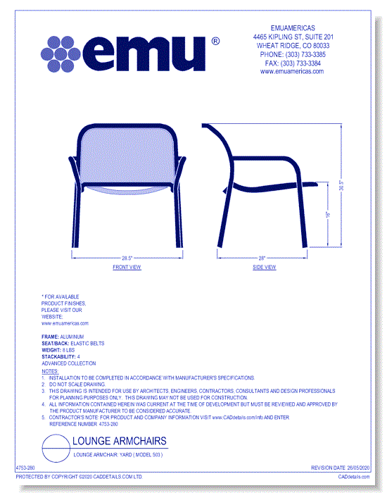 Lounge Armchair: Yard ( Model 503 )