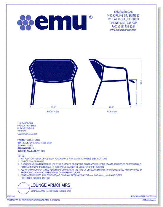 Lounge Armchair: Darwin ( Model 524 )