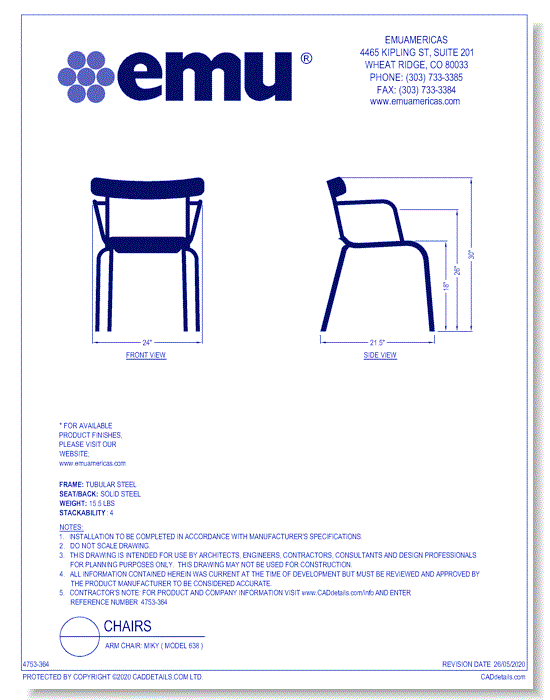 Arm Chair: Miky ( Model 638 )