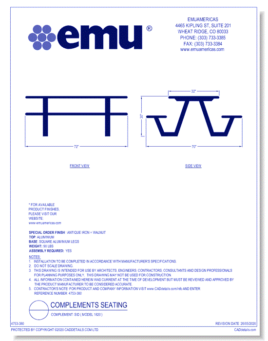 Complement: SID ( Model 1820 )