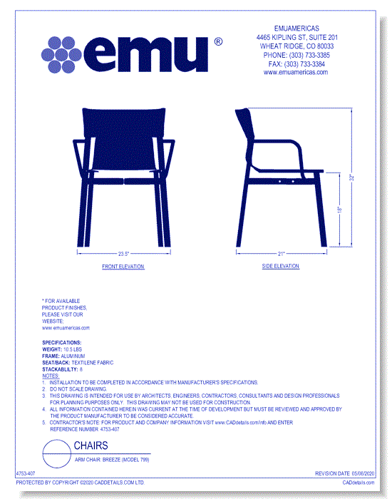 Arm Chair: Breeze (Model 799)