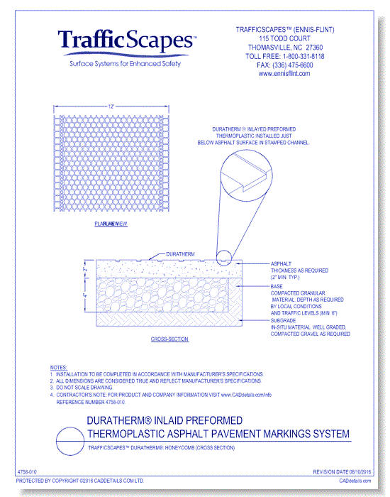 TrafficScapes® Duratherm®: Honeycomb (Cross Section)