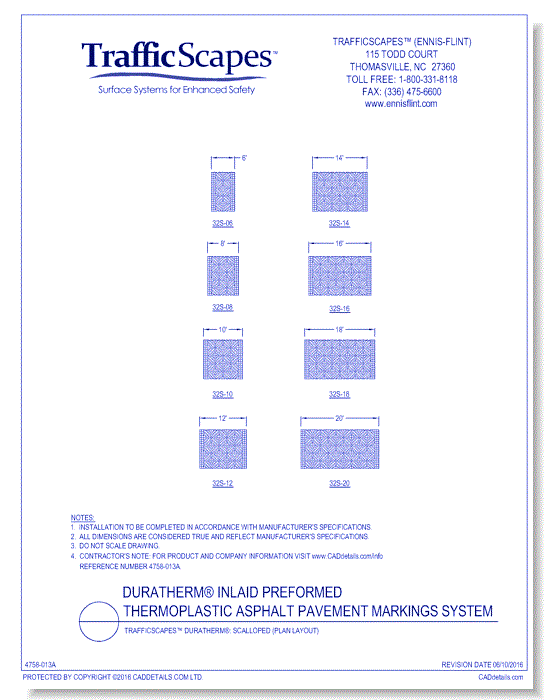 TrafficScapes® Duratherm®: Scalloped (Plan Layout)