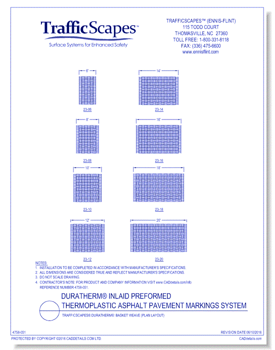 TrafficScapes® Duratherm®: Basket Weave (Plan Layout)