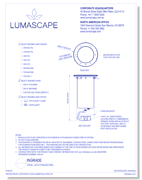Ingrade Lighting - Model: LS343