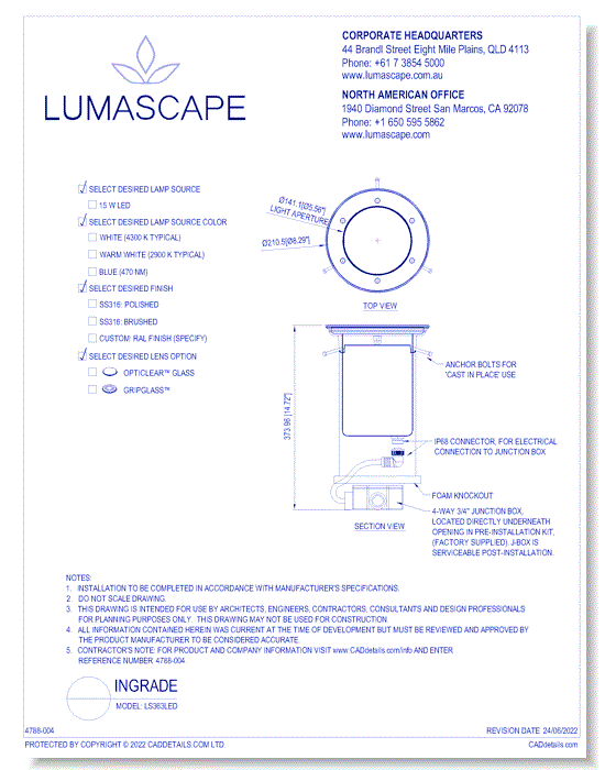Ingrade Lighting - Model: LS363LED