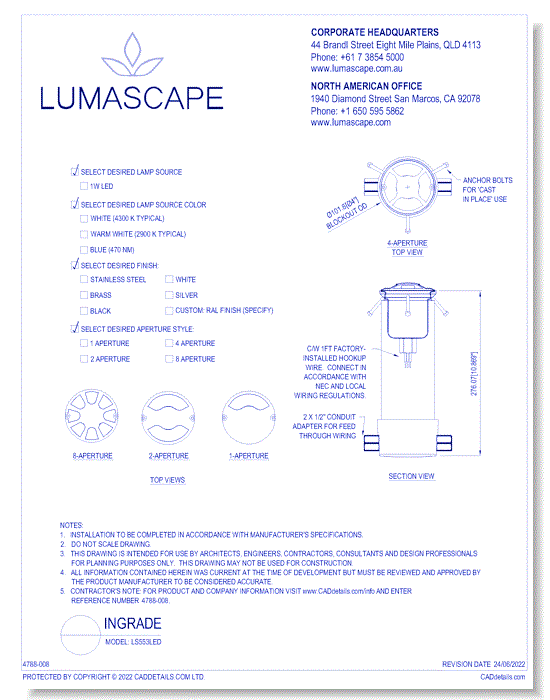 Ingrade Lighting - Model: LS553LED