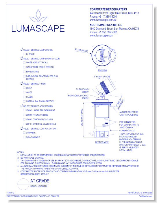 At Grade Lighting - Model: LS452LED
