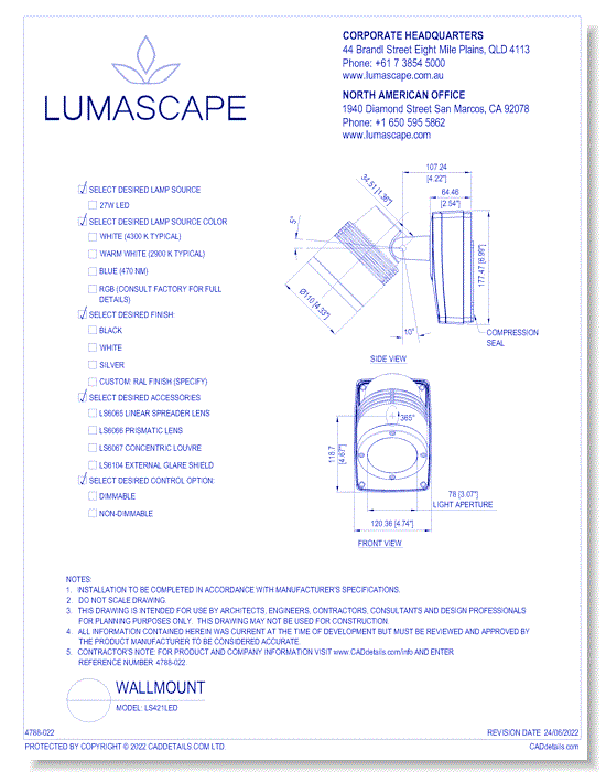 Wallmount Lighting - Model: LS421LED