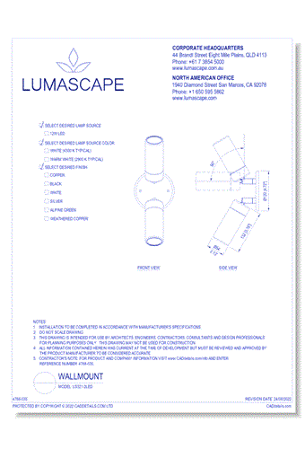 Wallmount Lighting - Model: LS321-2LED