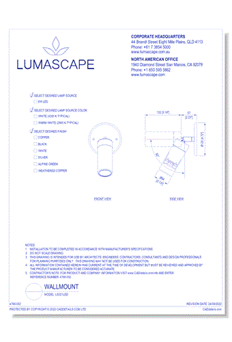 Wallmount Lighting - Model: LS321LED