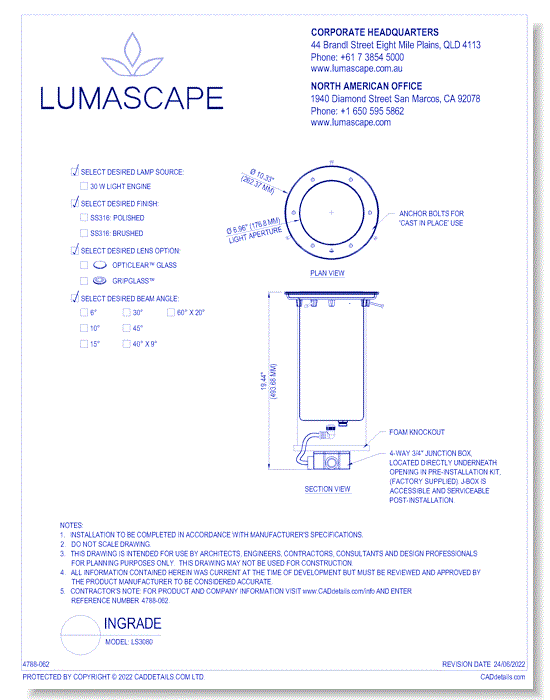 Ingrade Lighting - Model: LS3080