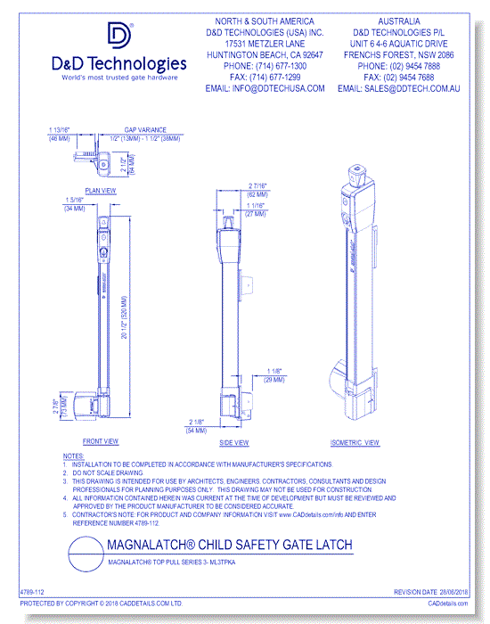 MagnaLatch®: Top Pull Series 3- ML3TPKA