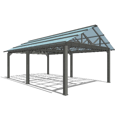 Urban Racks Shelter: UBSS Simple, Anodized Aluminum -  ( UBS-OpenShelter-35 )