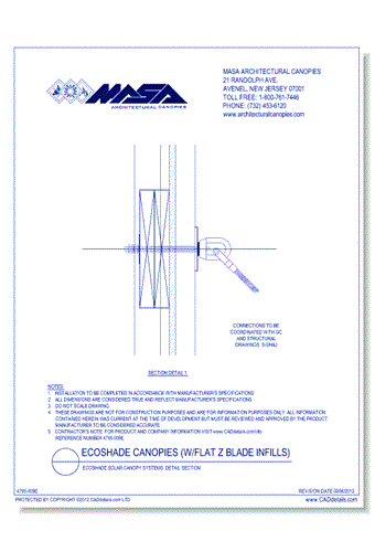 Ecoshade Solar Canopy Systems: Detail Section