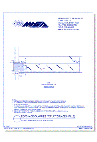 Ecoshade Solar Canopy Systems: Detail Section 2