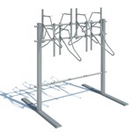 View Vertical + Square Tube Bike Rack - Double Sided