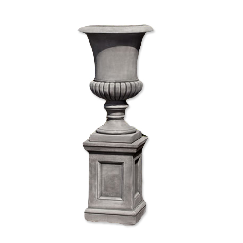 CAD Drawings Campania International Cast Stone Collection: Kent Cast Stone Urn and Barnett Pedestal
