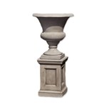 View Signature Collection: Wilton Cast Stone Urn and Barnett Pedestal