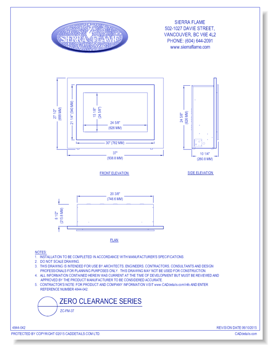 Zero Clearance Series: ZC-FM-37