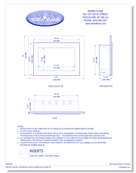 Electric Insert: INS-FM-34