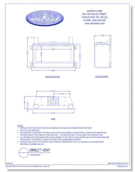 Direct Vent Linear: The Bradley