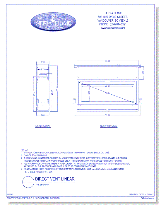 Direct Vent Linear: The Emerson